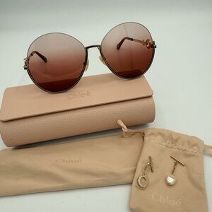 Chloe Sofya Round Sunglasses with charms